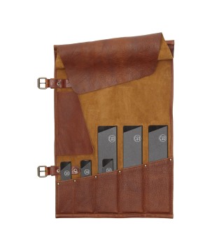 ESTUCHE PARA CUCHILLOS–5 BOLSILLOS WITLOFT (COÑAC/COÑAC)