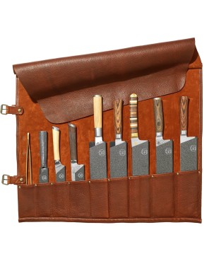 ESTUCHE PARA CUCHILLOS–9 BOLSILLOS WITLOFT (COÑAC/COÑAC)