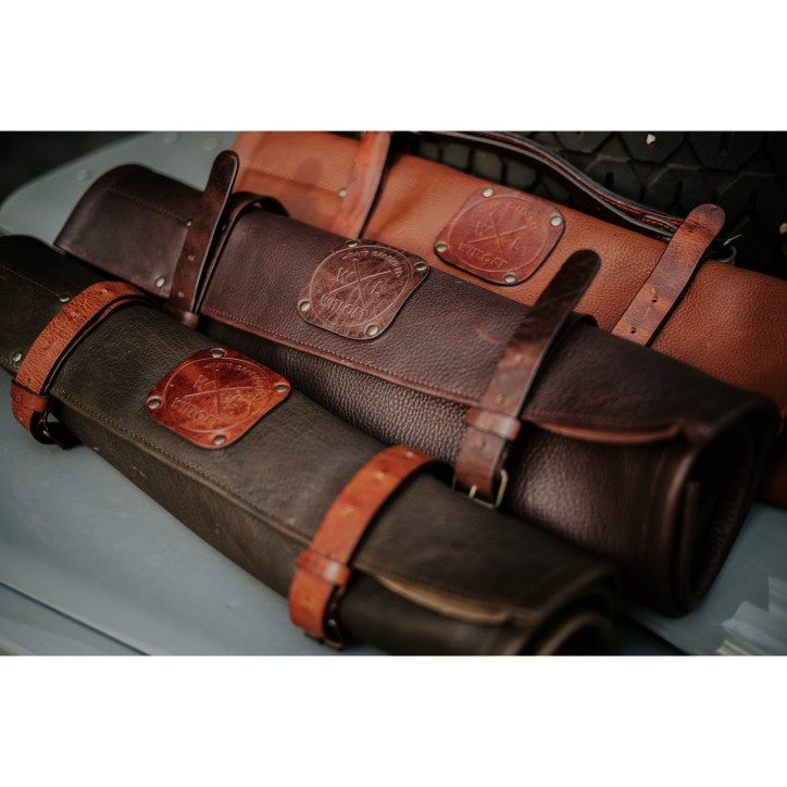 ÉTUI À COUTEAU WITLOFT–9 POCHES (COGNAC/COGNAC)