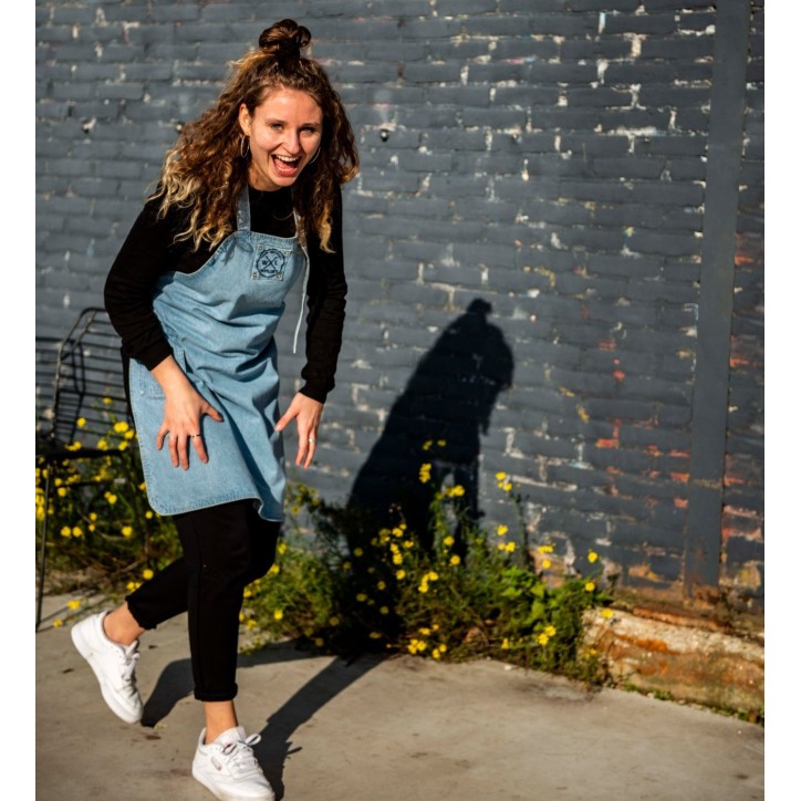 DELANTAL CLÁSICO CORTO DENIM WITLOFT - AZUL CLARO DELANTAL CLÁSICO CORTO DENIM WITLOFT - AZUL CLARO