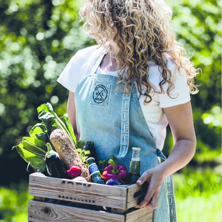 DELANTAL CLÁSICO CORTO DENIM WITLOFT - AZUL CLARO DELANTAL CLÁSICO CORTO DENIM WITLOFT - AZUL CLARO