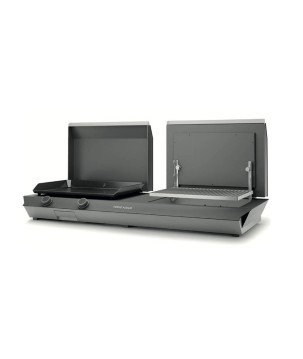 COMBI G PLANCHA / GRILL FORGE ADOUR CHASSIS BLACK/GREY ENAMELLED STEEL