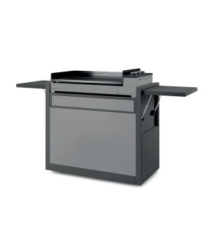 BLACK AND GREY ENAMELLED STEEL CLOSED TROLLEY FOR PLANCHA PREMIUM 75 FORGE ADOUR
