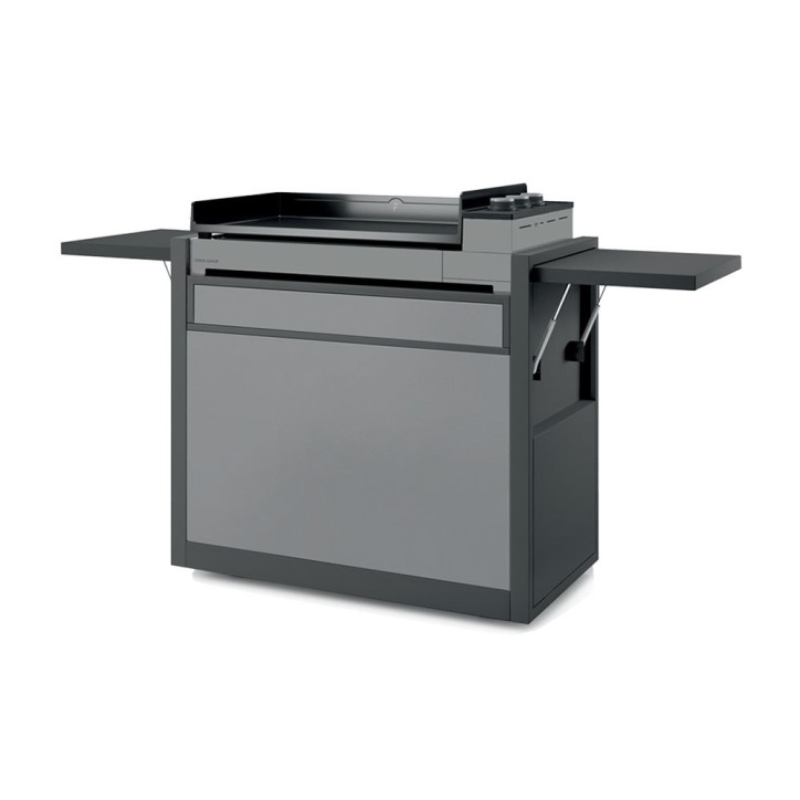 CHARIOT FERMÉ EN EN ACIER ÉMAILLÉ NOIR ET GRIS POUR PLANCHA PREMIUM 75 FORGE ADOUR CHARIOT FERMÉ EN EN ACIER ÉMAILLÉ NOIR ET GRIS POUR PLANCHA PREMIUM 75 FORGE ADOUR