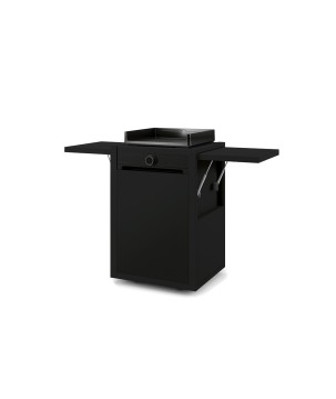 CARRO CERRADO DE ACERO ESMALTADO NEGRO PARA PLANCHA MODERN 45 DE FORGE ADOUR