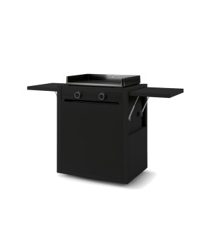 CLOSED TROLLEY IN BLACK STEEL FOR PLANCHA MODERN 60 FORGE ADOUR