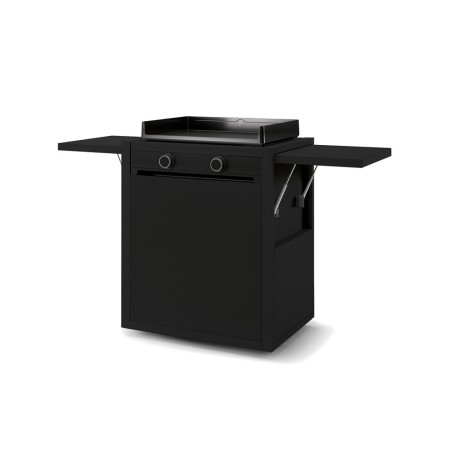 CLOSED TROLLEY IN BLACK STEEL FOR PLANCHA MODERN 60 FORGE ADOUR