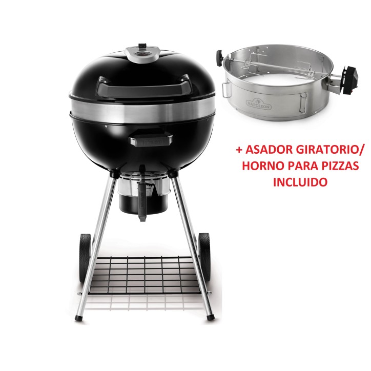PRO CHARCOAL BARBECUE 57cm NAPOLEON + ROTISSERIE AND PIZZA OVEN PRO CHARCOAL BARBECUE 57cm NAPOLEON + ROTISSERIE AND PIZZA OVEN