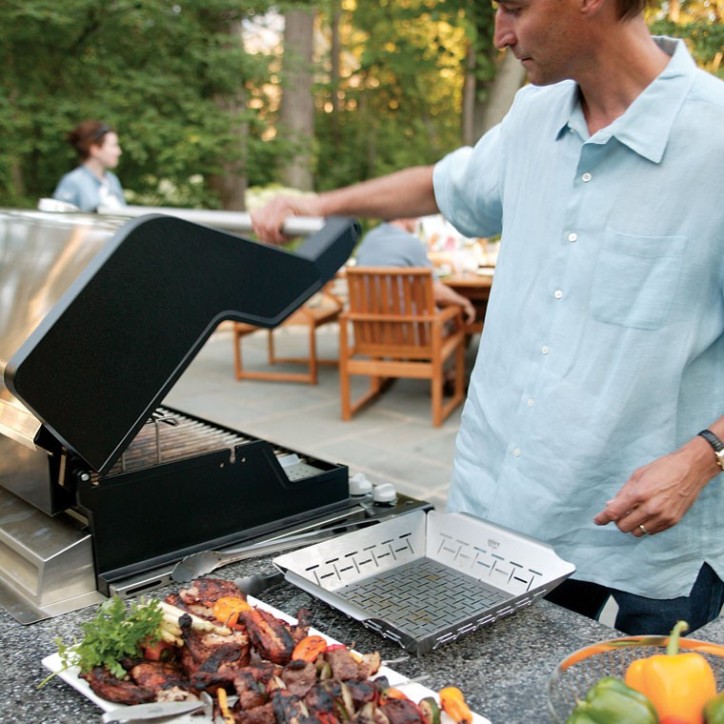 STAINLESS STEEL VEGETABLE BASKET WEBER STYLE STAINLESS STEEL VEGETABLE BASKET WEBER STYLE