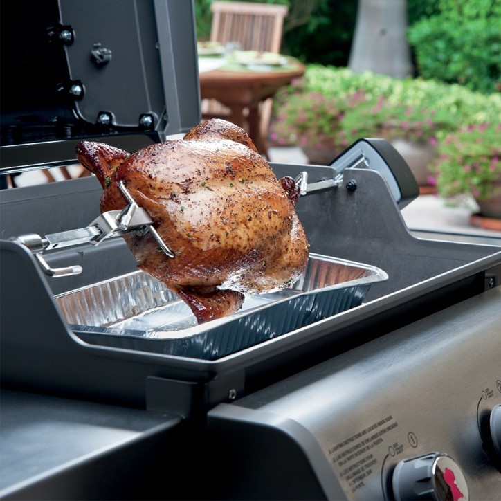 ASADOR GIRATORIO WEBER PARA BARBACOAS GENESIS II DE 2 Y 3 QUEMADORES