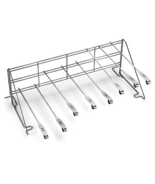 SOPORTE PARA PARRILLA Y JUEGO DE BROCHETAS WEBER