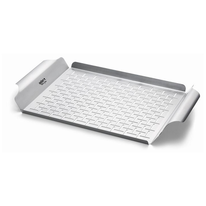 STAINLESS STEEL RECTANGULAR GRILL PAN WEBER STYLE STAINLESS STEEL RECTANGULAR GRILL PAN WEBER STYLE