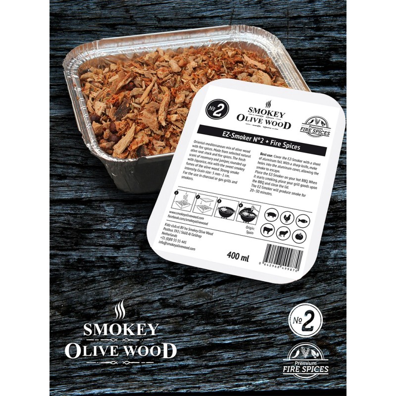 SOW Smokey Olive Wood EZ-Smoker Nº2 + Fire Spices