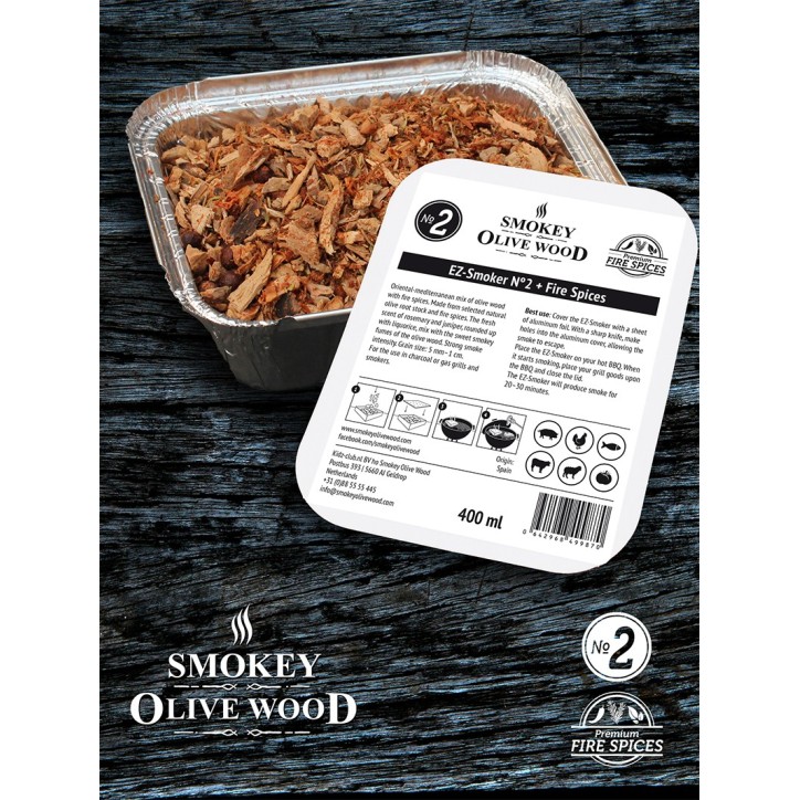 SOW Smokey Olive Wood EZ-Smoker Nº2 + Fire Spices SOW Smokey Olive Wood EZ-Smoker Nº2 + Fire Spices