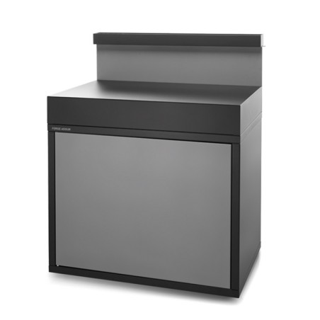 Support desserte acier fermé noir et gris clair mat Forge Adour