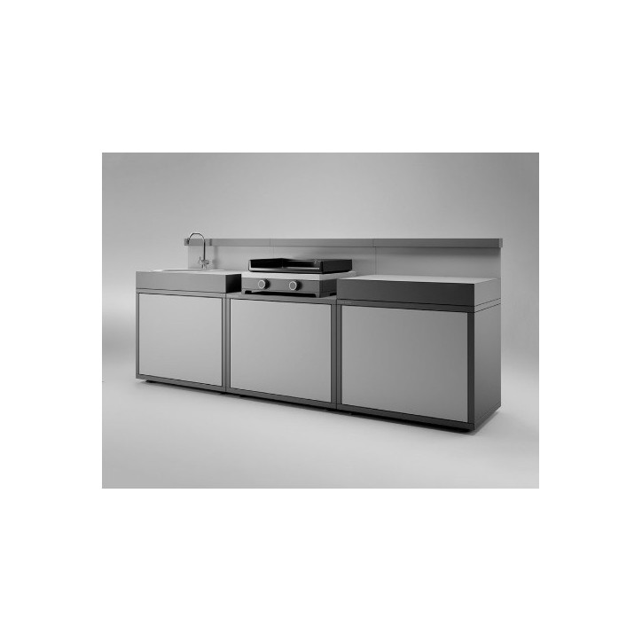 Steel closed worktop support – matt black and light grey Forge Adour Steel closed worktop support – matt black and light grey Forge Adour