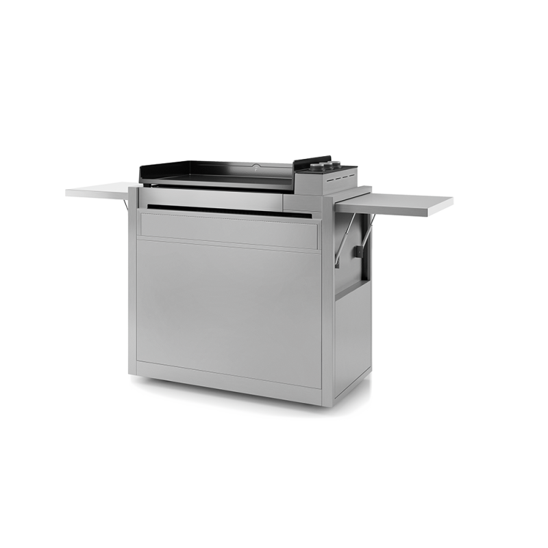 CLOSED TROLLEY IN STEEL FOR PLANCHA PREMIUM 70 FORGE ADOUR