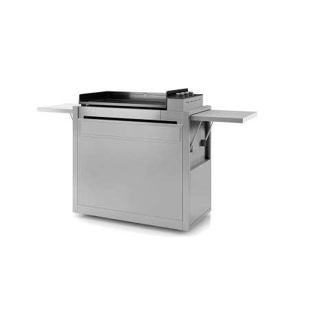 CLOSED TROLLEY IN STEEL FOR PLANCHA PREMIUM 70 FORGE ADOUR