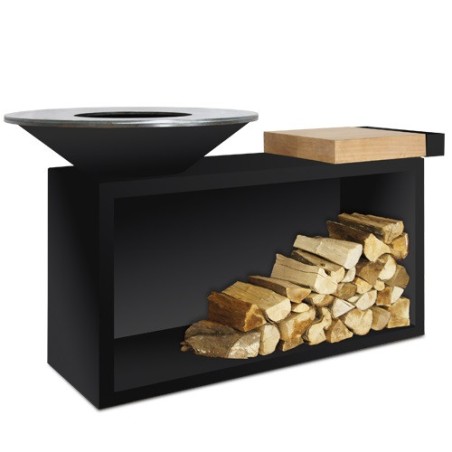 BARBECUE OFYR ISLAND TEAK WOOD BLACK OIB-85-TW