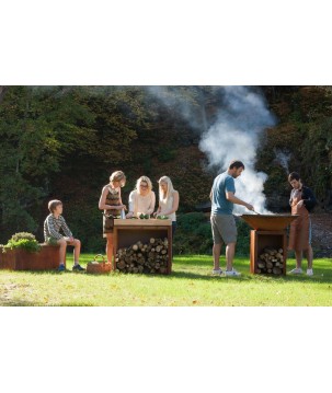 MESA DE CORTE DE TECA ALMACENAJE OFYR BUTCHER BLOCK BBS-90-TW