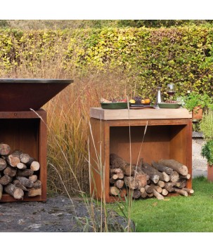 TABLE DE COUPE EN BOIS STOCKAGE OFYR BUTCHER BLOCK BBS-90-TW