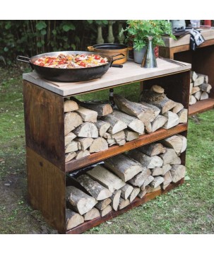 WOOD STORAGE DRESSOIR OFYR AVEC 2 ÉTAGÈRES WS-D