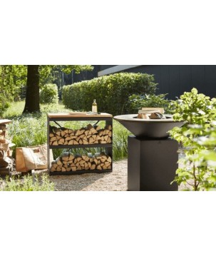 WOOD STORAGE DRESSOIR OFYR AVEC 2 ÉTAGÈRES BLACK WSB-D