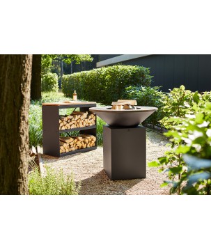 WOOD STORAGE DRESSOIR OFYR AVEC 2 ÉTAGÈRES BLACK WSB-D