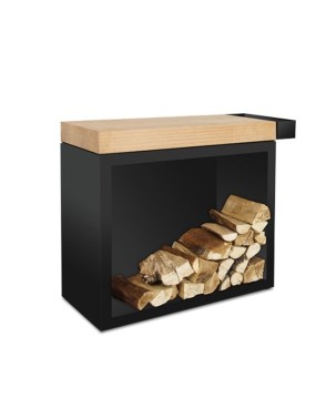 TABLE DE COUPE EN BOIS STOCKAGE OFYR BUTCHER BLOCK BLACK BBSB-90-TW