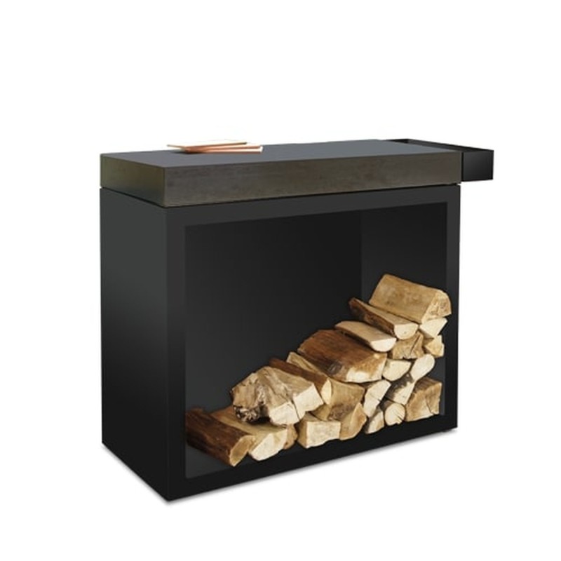 TABLE DE COUPE CÉRAMIQUE STOCKAGE OFYR BUTCHER BLOCK BLACK BBSB-90-CD