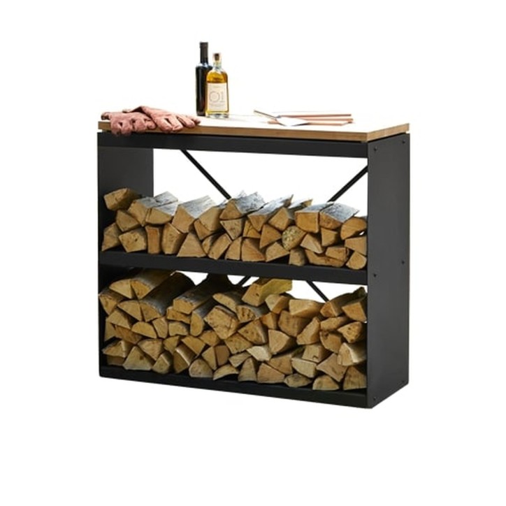 WOOD STORAGE DRESSOIR OFYR AVEC 2 ÉTAGÈRES BLACK WSB-D WOOD STORAGE DRESSOIR OFYR AVEC 2 ÉTAGÈRES BLACK WSB-D