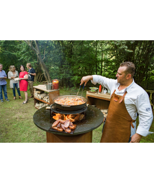 DELANTAL DE CUERO MARRÓN OFYR