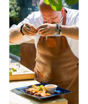 LEATHER APRON BROWN OFYR