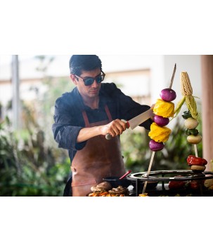 LEATHER APRON BROWN OFYR