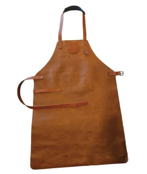 DELANTAL DE CUERO MARRÓN OFYR