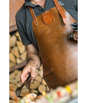 LEATHER APRON BLACK OFYR