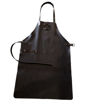 DELANTAL DE CUERO NEGRO OFYR