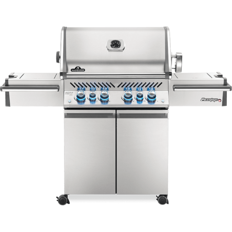 BARBACOA NAPOLEON PRESTIGE PRO 500 CON QUEMADOR LATERAL Y TRASERO INFRARROJOS INOX