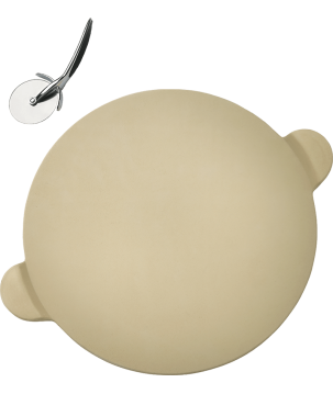 PIZZA STONE WITH PIZZA WHEEL NAPOLEON (ø38cm)
