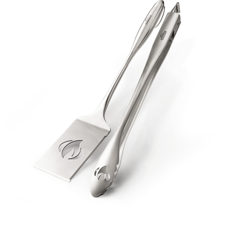 SET DE PINCE ET SPATULE EN ACIER INOXYDABLE NAPOLEON