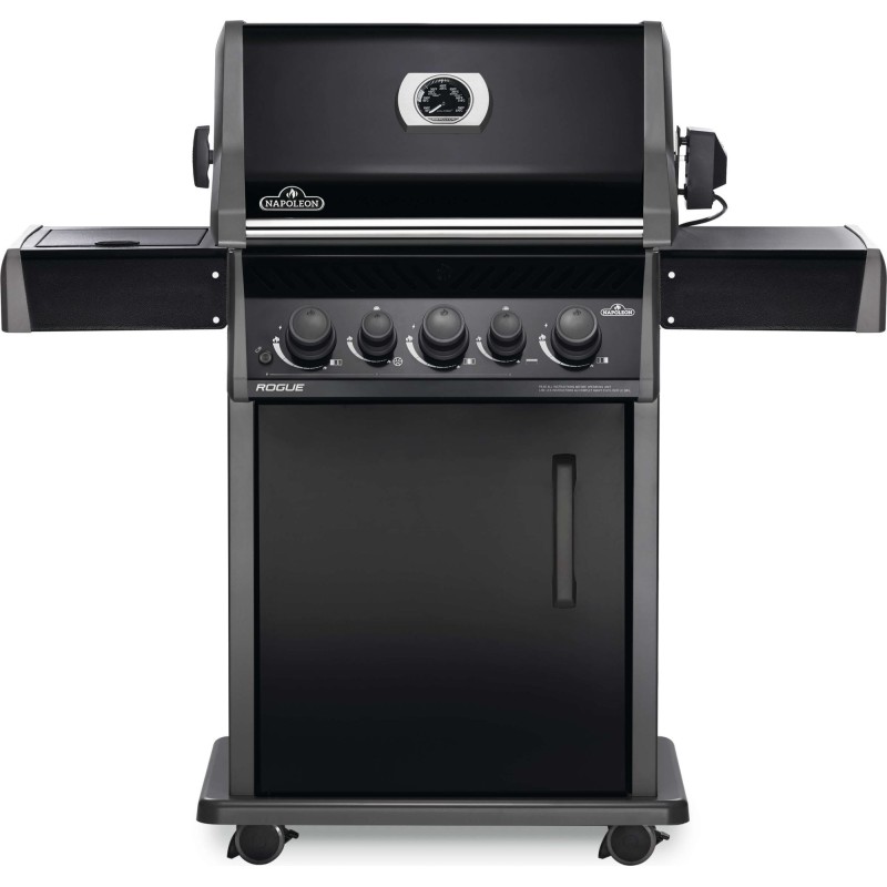 BARBACOA NAPOLEON ROGUE 425 CON QUEMADOR LATERAL, TRASERO INFRARROJO Y ASADOR NEGRA