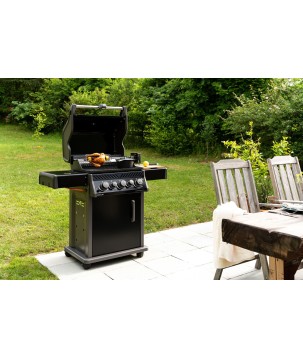 BARBECUE NAPOLEON ROGUE 425 À BRÛLEUR LATÉRAL, ARRIÈRE ET RÔTISSOIRE NOIR