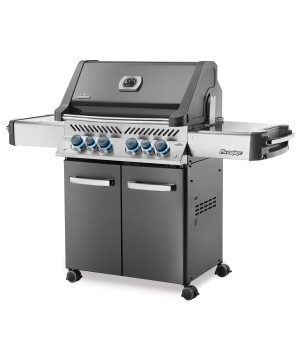 BARBECUE NAPOLEON PRESTIGE 500 À BRÛLEURS LATÉRAL ET ARRIÈRE INFRAROUGES GRIS ANTHRACITE