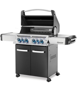 BARBECUE NAPOLEON PRESTIGE 500 À BRÛLEURS LATÉRAL ET ARRIÈRE INFRAROUGES GRIS ANTHRACITE