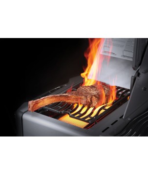 BARBECUE NAPOLEON PRESTIGE 500 À BRÛLEURS LATÉRAL ET ARRIÈRE INFRAROUGES GRIS ANTHRACITE