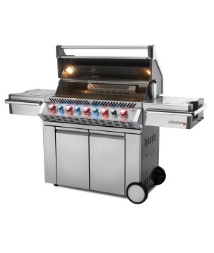 BARBECUE NAPOLEON PRESTIGE PRO 665 À BRÛLEURS LATÉRAL ET ARRIÈRE INFRAROUGES INOX