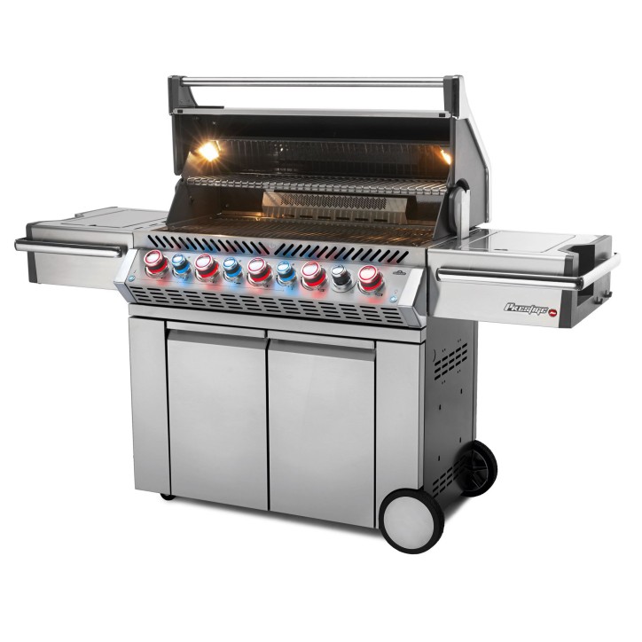 BARBECUE NAPOLEON PRESTIGE PRO 665 WITH INFRARED SIDE AND REAR BURNERS STAINLESS STEEL