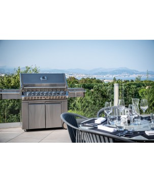 BARBECUE NAPOLEON PRESTIGE PRO 665 À BRÛLEURS LATÉRAL ET ARRIÈRE INFRAROUGES INOX