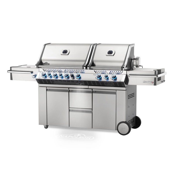 BARBECUE NAPOLEON PRESTIGE PRO 825 WITH POWER SIDE BURNER, INFRARED REAR & BOTTOM BURNERS STAINLESS STEEL BARBECUE NAPOLEON PRESTIGE PRO 825 WITH POWER SIDE BURNER, INFRARED REAR & BOTTOM BURNERS STAINLESS STEEL
