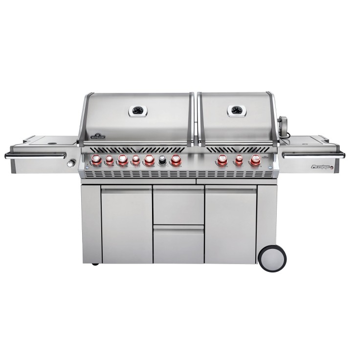 BARBACOA NAPOLEON PRESTIGE PRO 825 CON QUEMADOR LATERAL DE POTENCIA, QUEMADORES INFERIORES Y TRASEROS INFRARROJOS INOX BARBACOA NAPOLEON PRESTIGE PRO 825 CON QUEMADOR LATERAL DE POTENCIA, QUEMADORES INFERIORES Y TRASEROS INFRARROJOS INOX